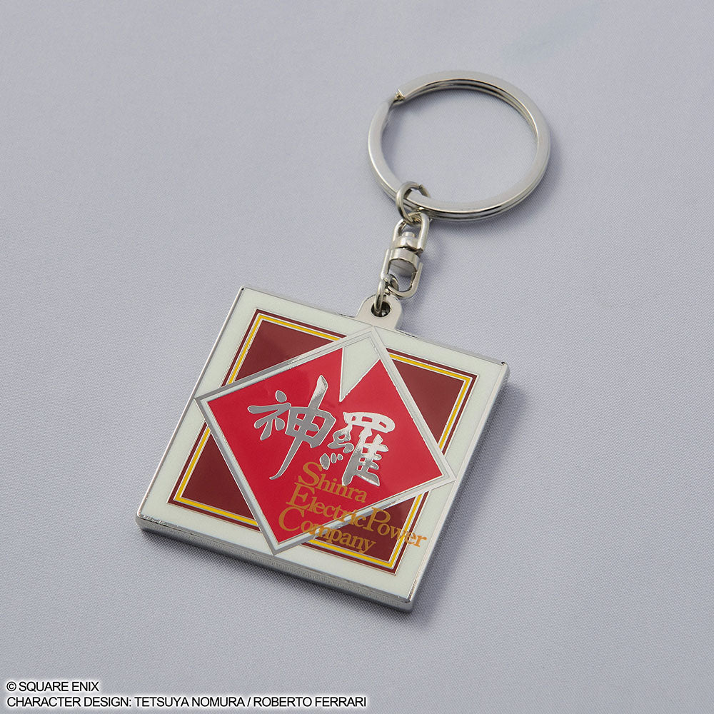 Final Fantasy VII Rebirth Shinra Metal Keychain - Official Square Enix Logo