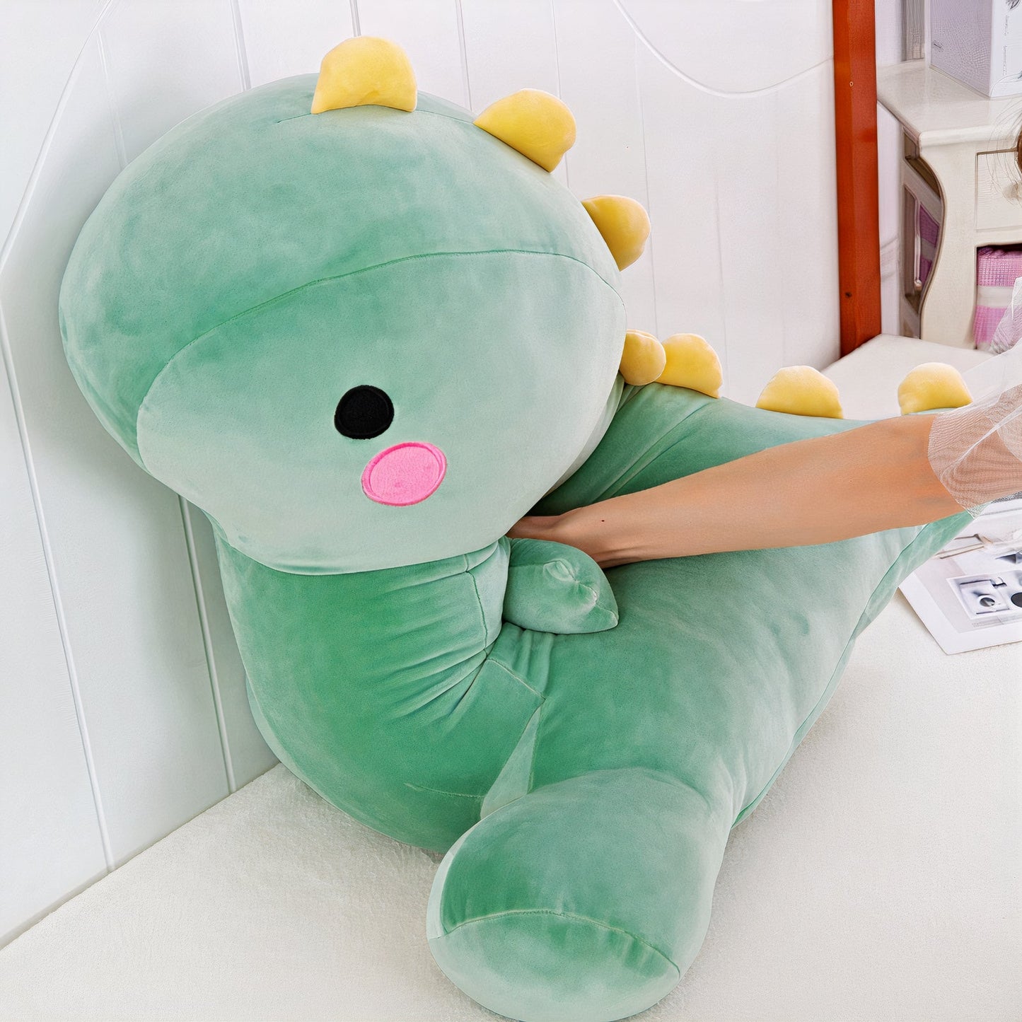 Riesiges, pralles, farbenfrohes Fluffysaurus-Dinosaurier-Plüschtier