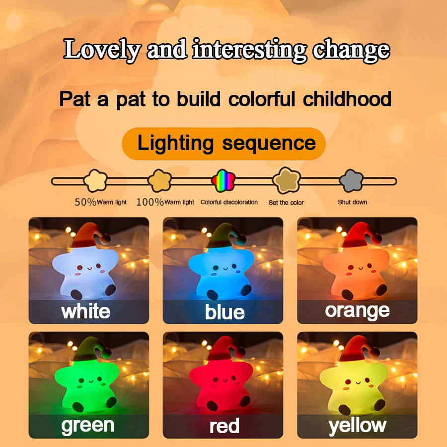 Silikon-Stern-LED-Nachtlicht