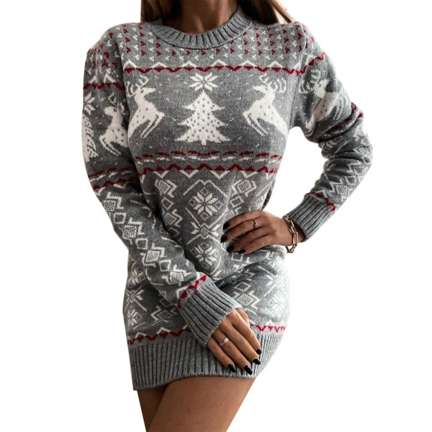 Weihnachtspulloverkleid