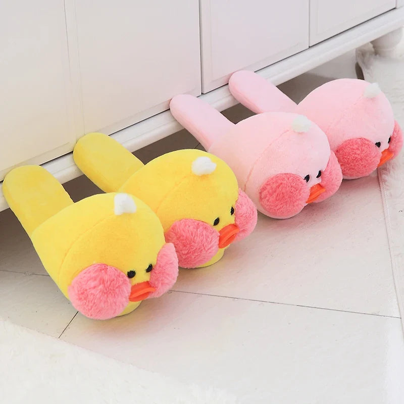 Kawaii Plush Ducky Slippers