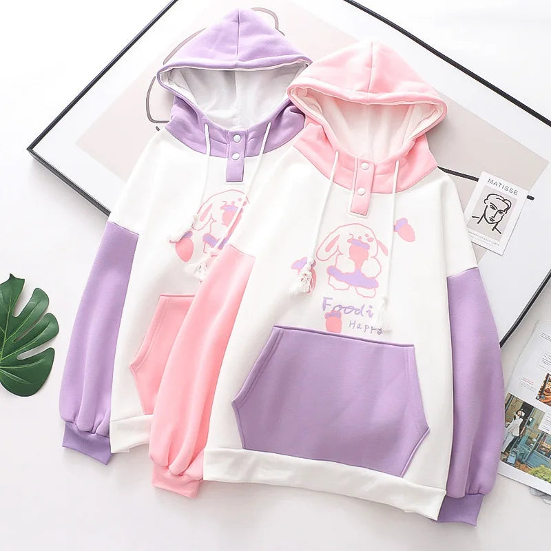 Pastel Carrot Bunny Hoodie