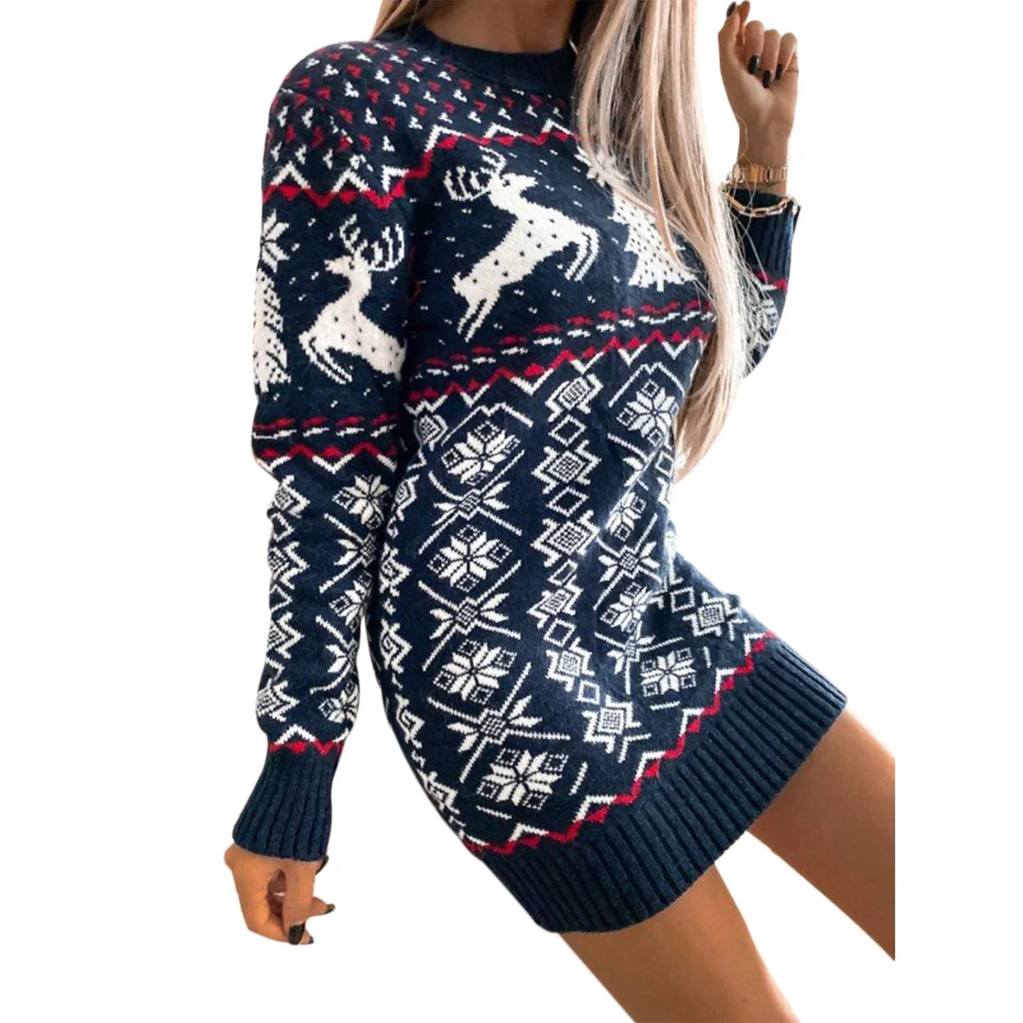 Weihnachtspulloverkleid