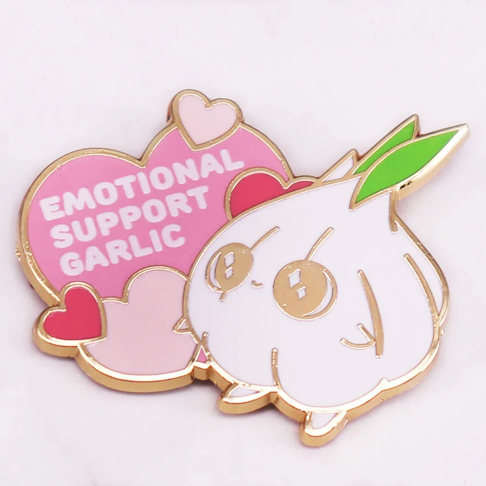 Kawaii Garlic Enamel Pin
