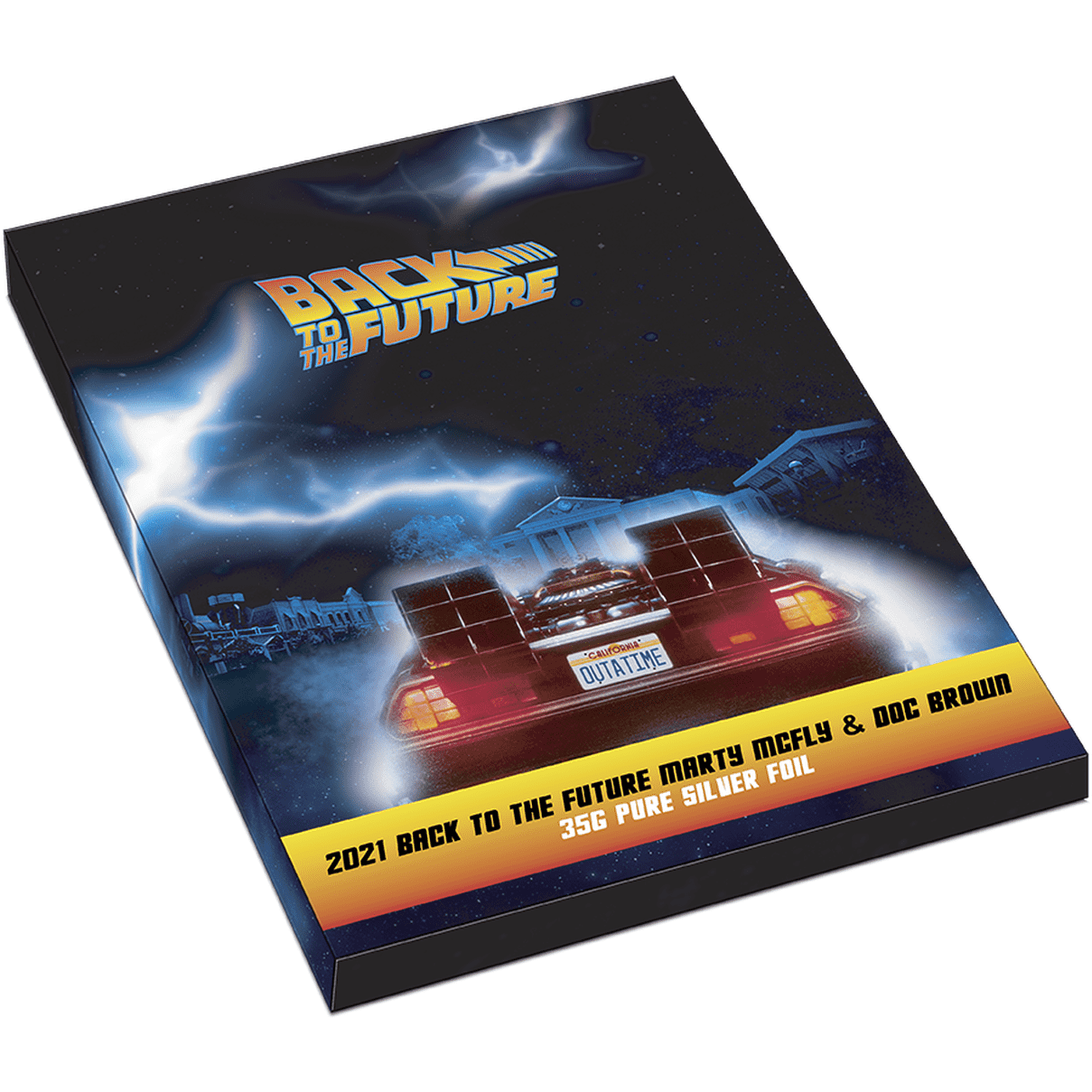 Zurück in die Zukunft Limited Edition 2021 Marty McFly und Doc Brown – 35 g reine Silberfolie