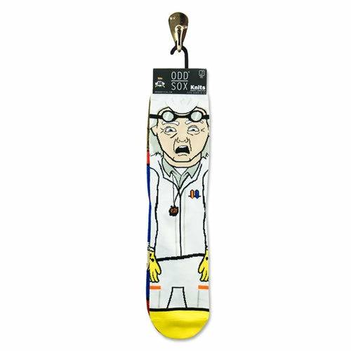 Back to the Future "Doc and Marty" Men's 360 Knit Mix-Match Socks (Size 6-13)