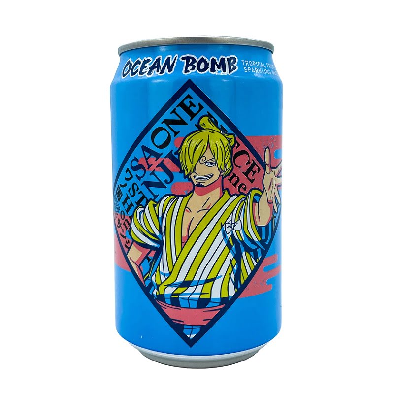 Ocean Bomb One Piece Sparkling Water Tropical Fruit 11.1oz - Anime Collectible Drink