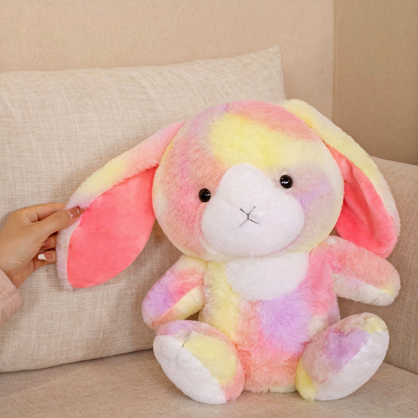 Plumpy Hopper the Colorful Bunny Plushie