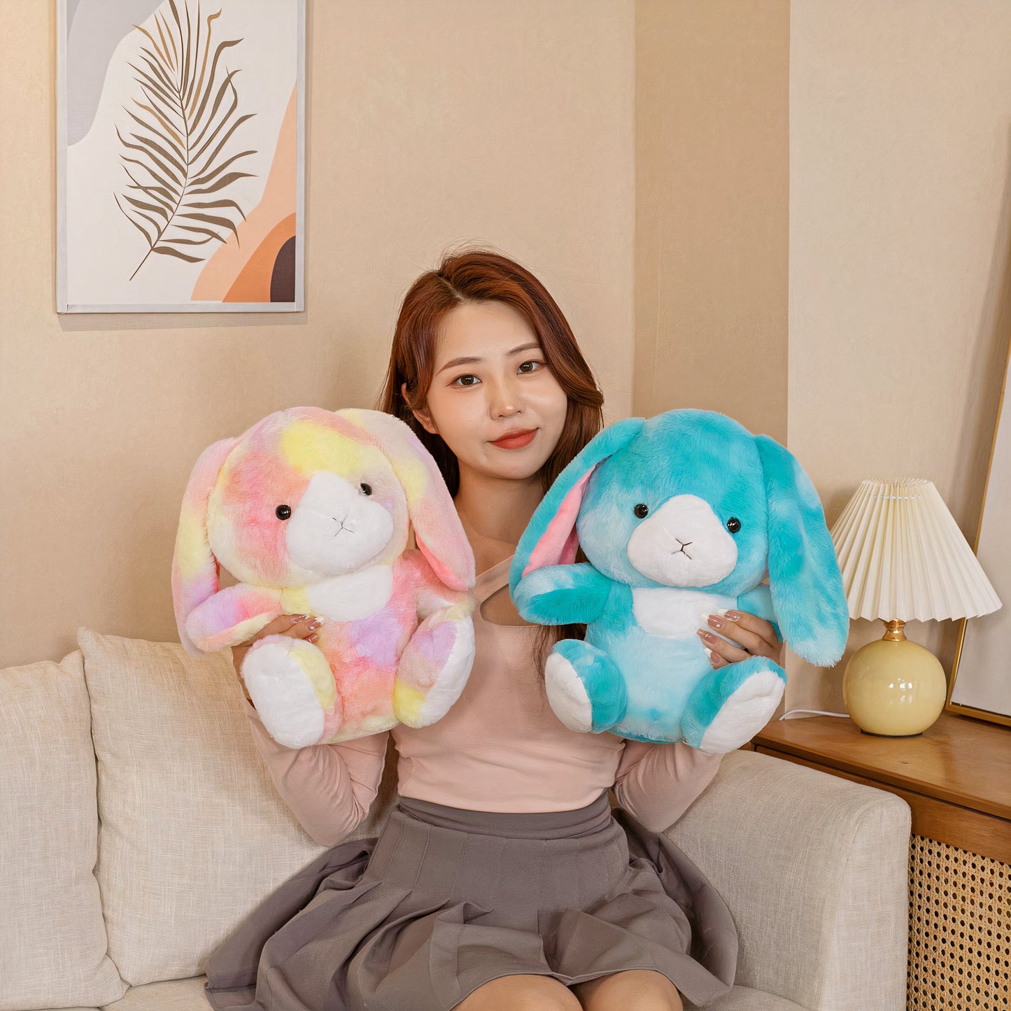 Plumpy Hopper the Colorful Bunny Plushie