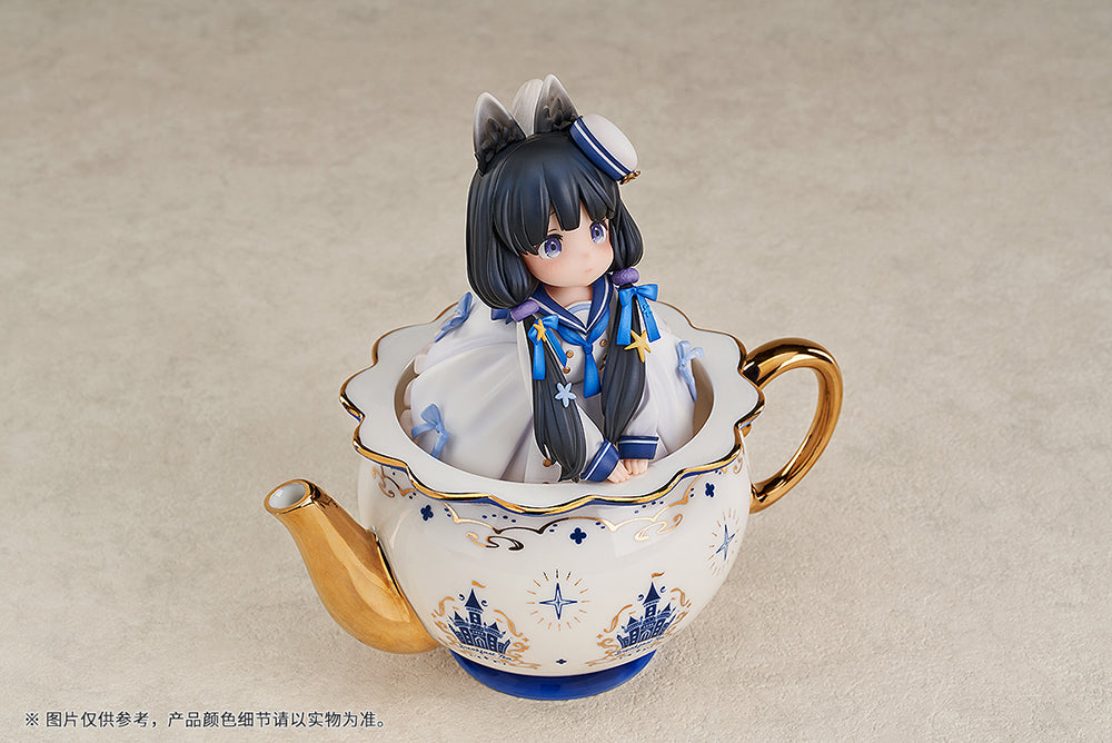 RIBOSE DLC SERIES "TEA TIME CATS" COW CAT NON-SCALE FIGURINE