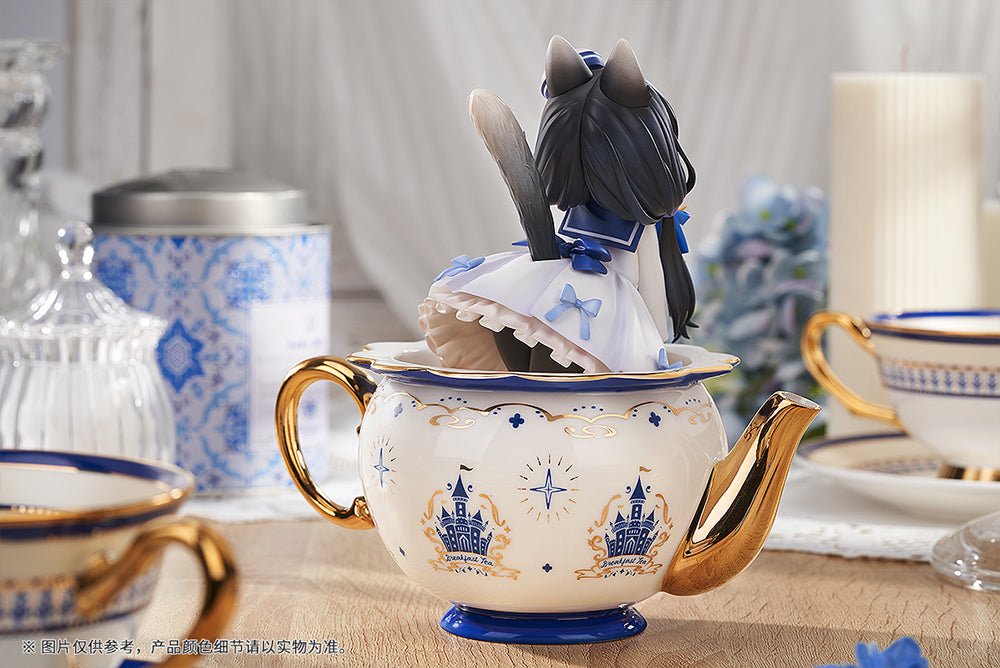 RIBOSE DLC SERIES "TEA TIME CATS" COW CAT NON-SCALE FIGURINE