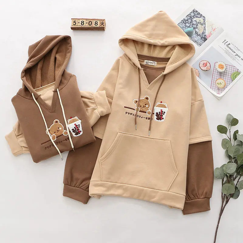 Boba Tea Teddy Bear Hoodie
