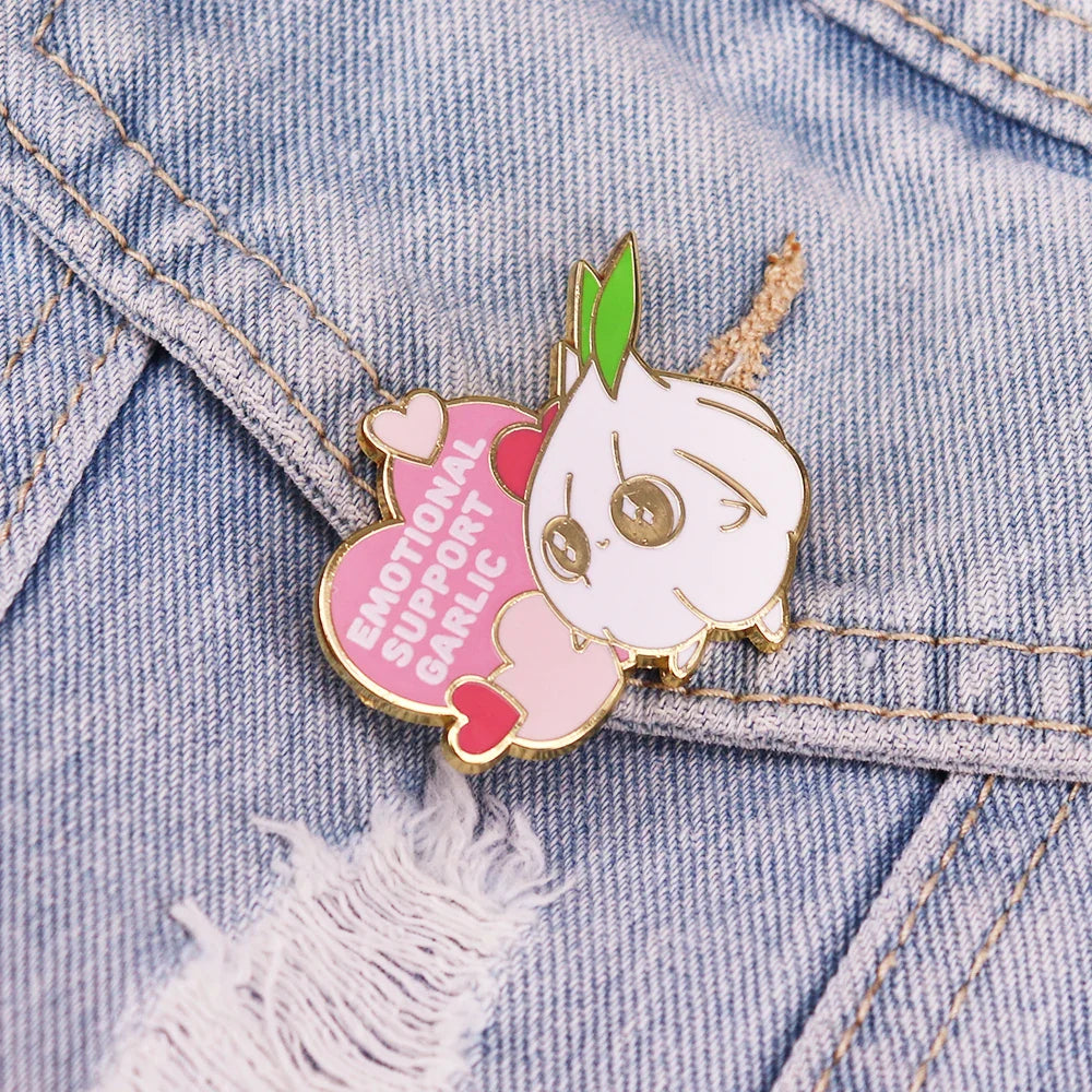 Kawaii Garlic Enamel Pin