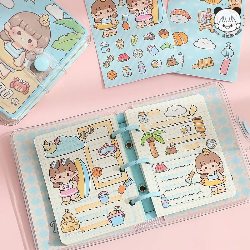 Kawaii Girl Summer Seaside Notebooks