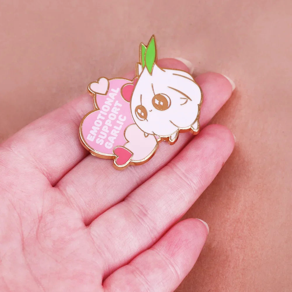 Kawaii Garlic Enamel Pin