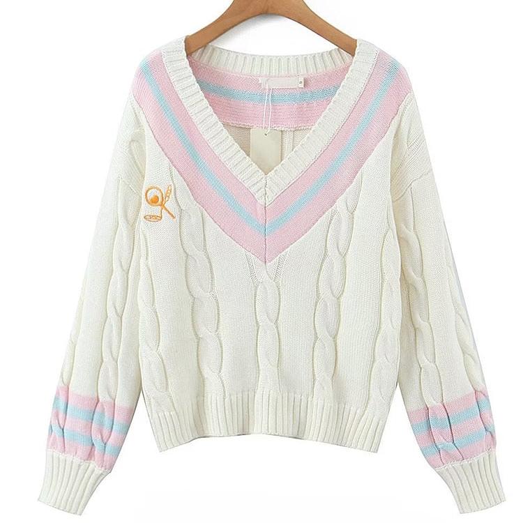 Pastel V Neck Sweater