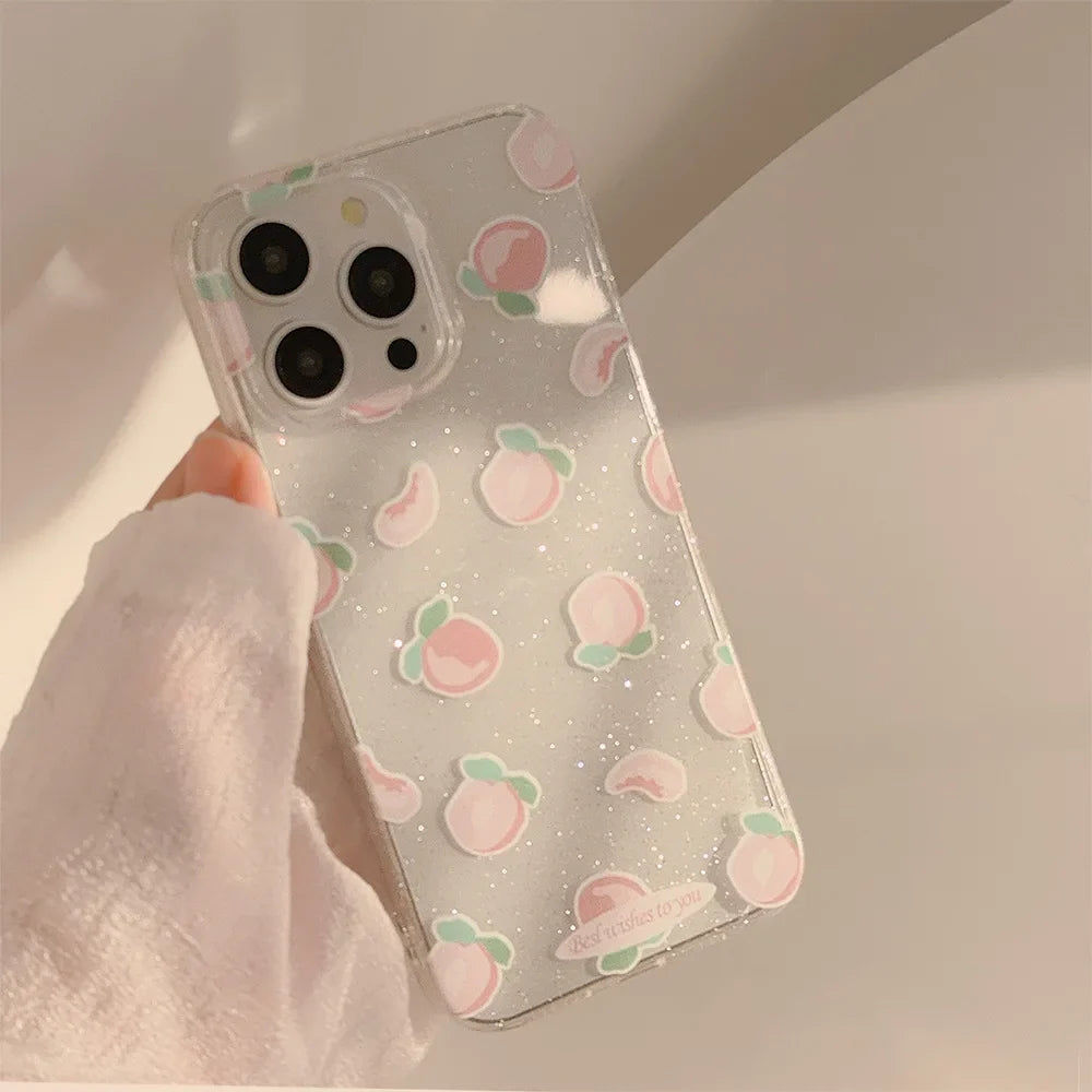 Peachy Glitter iPhone Case