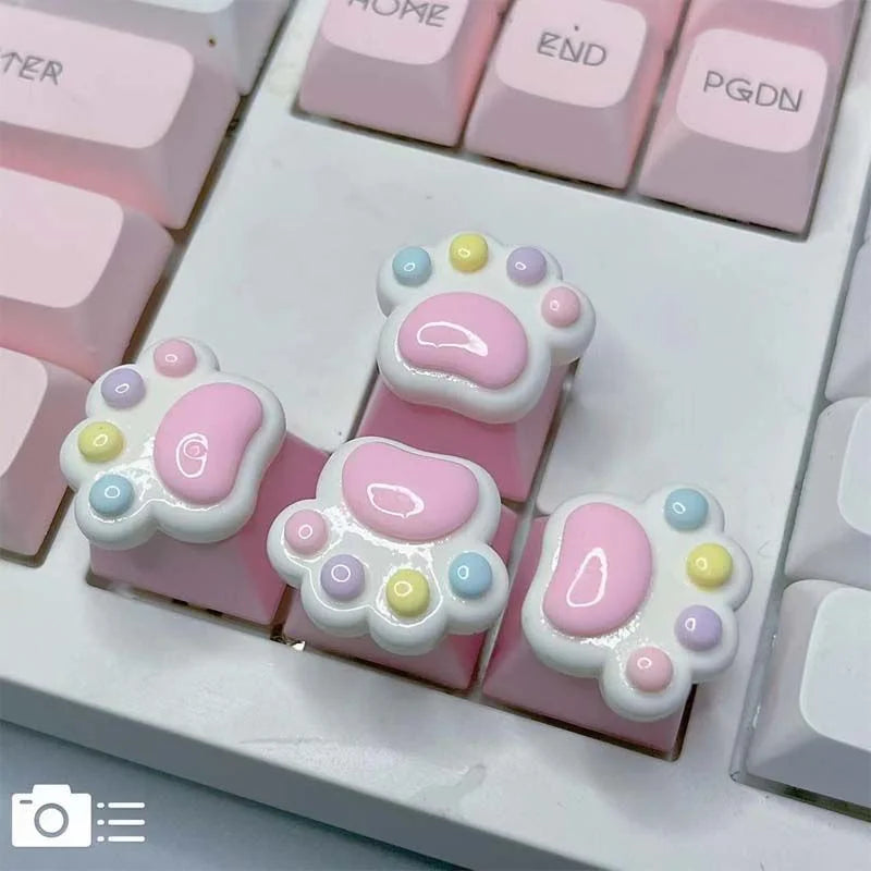 Rainbow Beans Cat Paw Keycaps