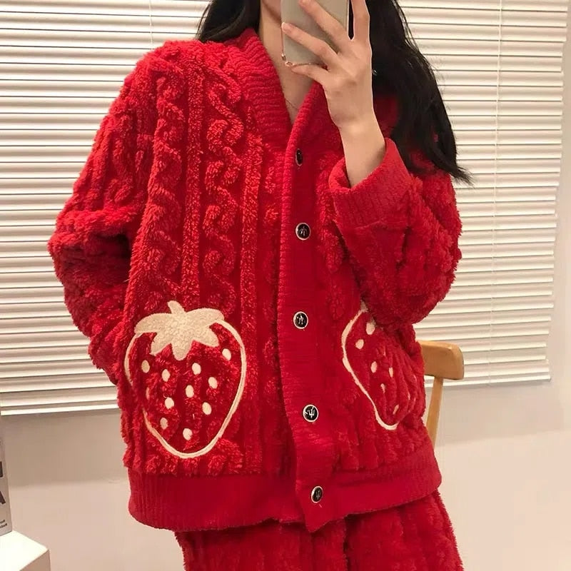 Strawberry Winter Pajamas