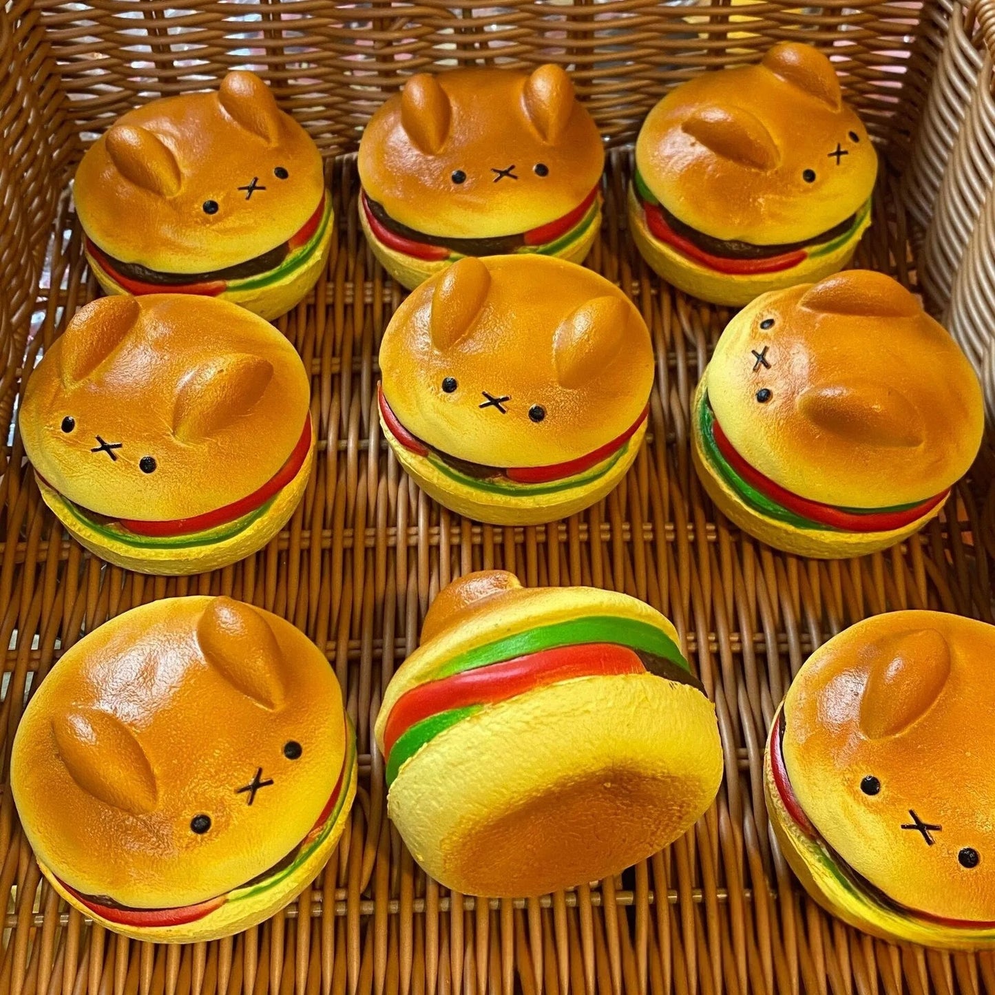Hamburger-Bär-Quetschspielzeug
