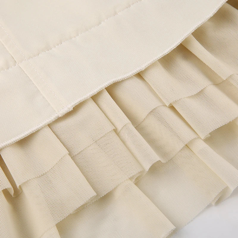 Cream Ruffle Shorts