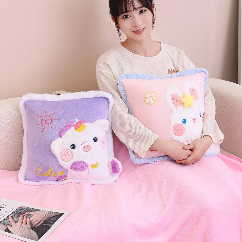 Kawaii-Kissen + Decke-Kombination