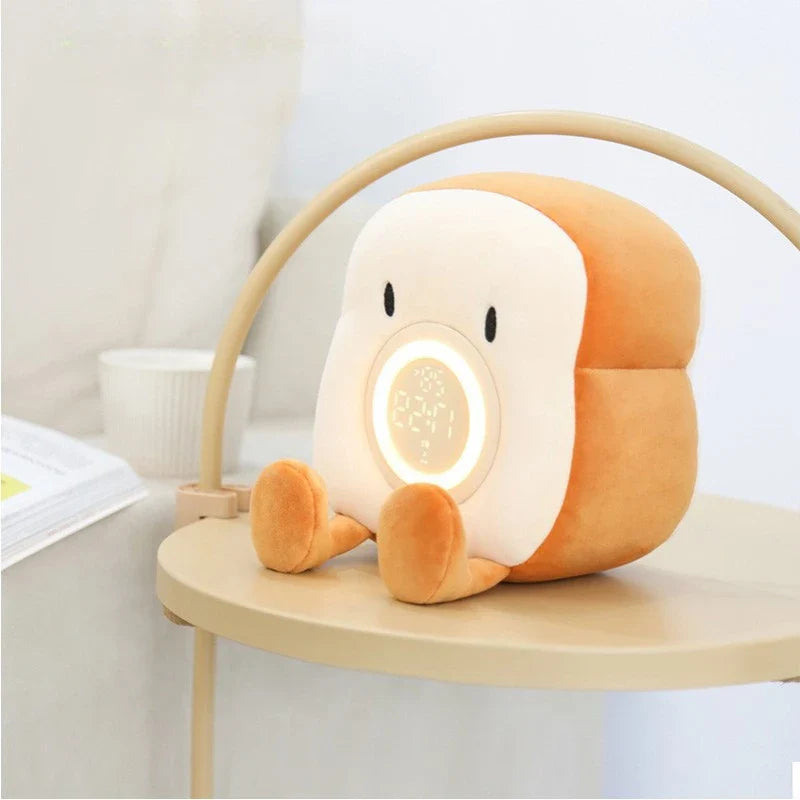 Toast Plushie Alarm Clock Night Light