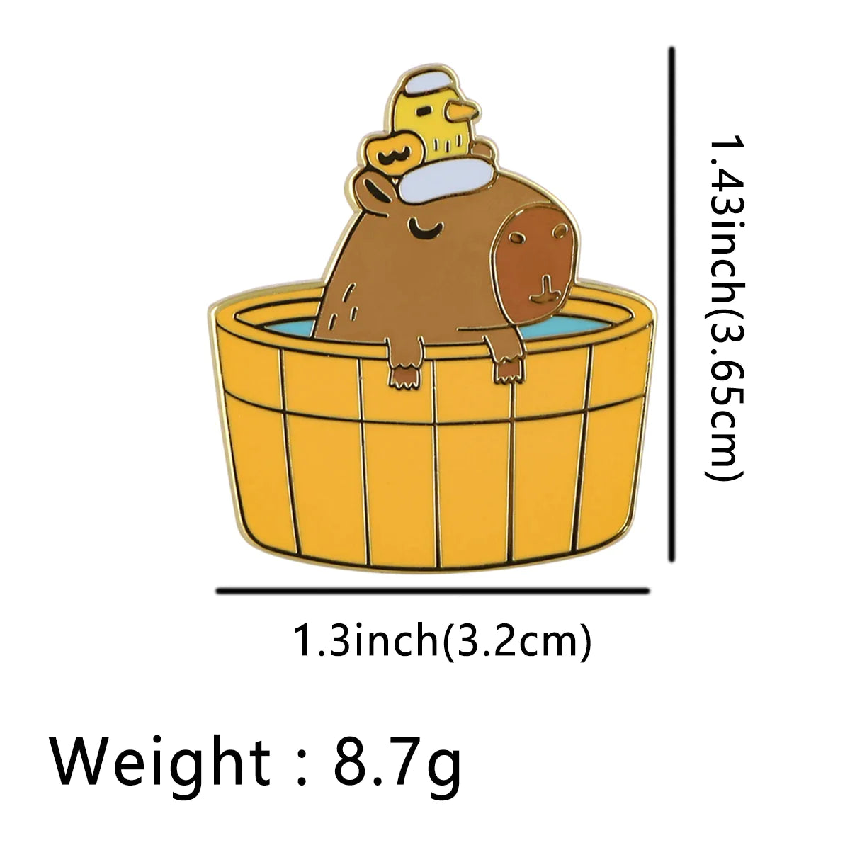 Capybara Bad Emaille Pin