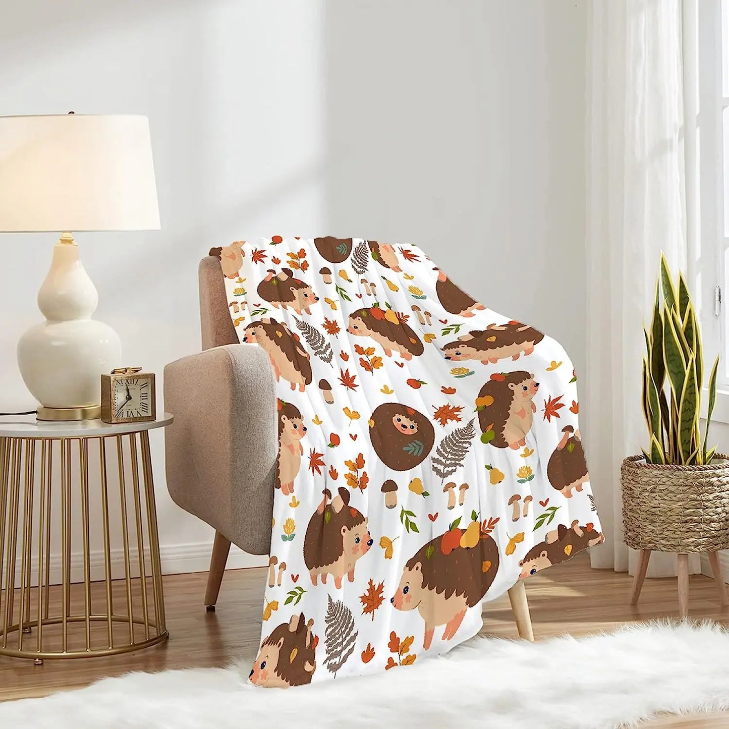 Autumn Leaves Hedgehog Blanket