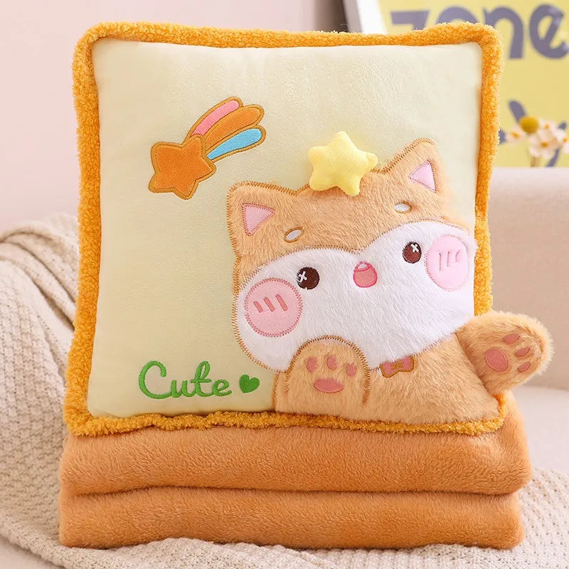 Kawaii-Kissen + Decke-Kombination