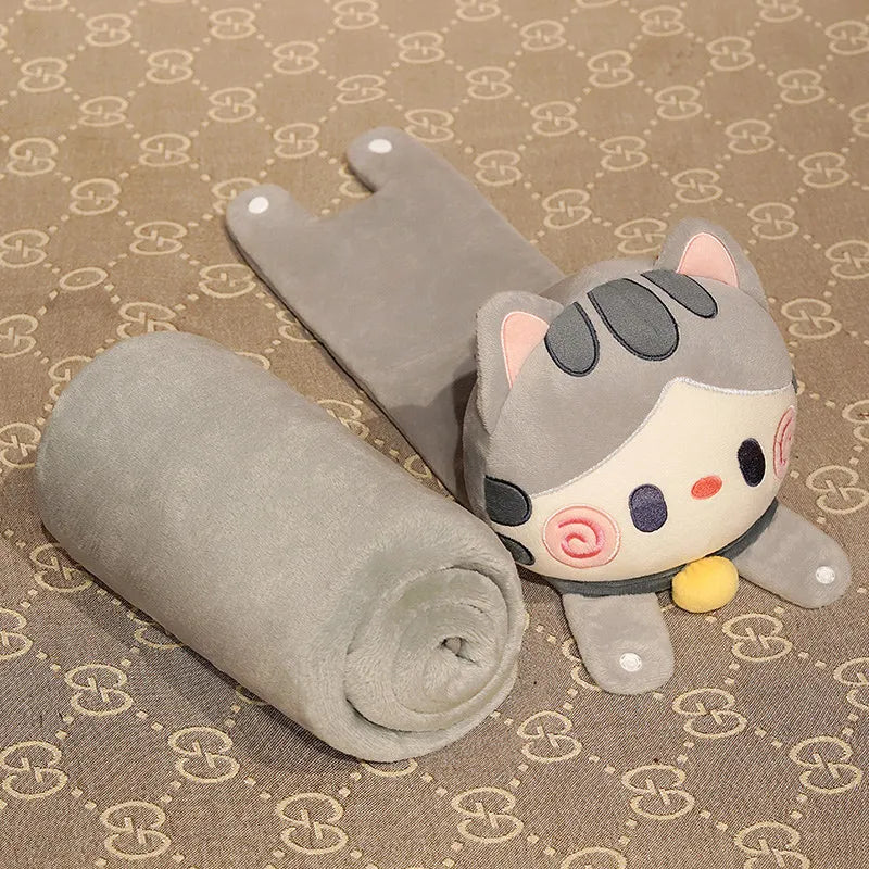2-in-1-Katzenkissendecke