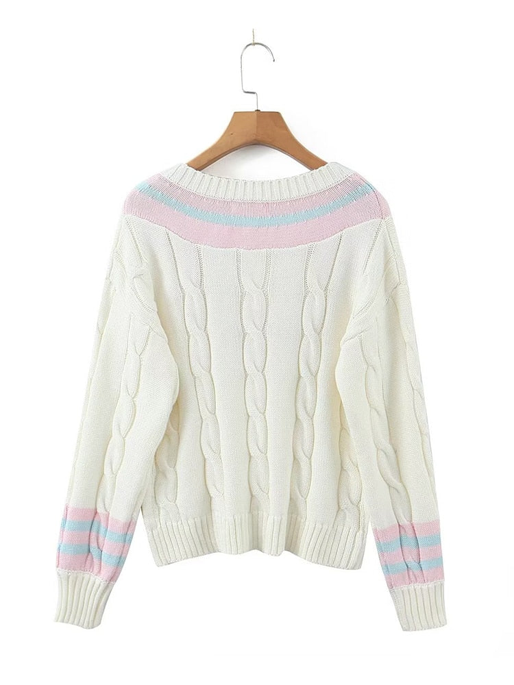Pastel V Neck Sweater