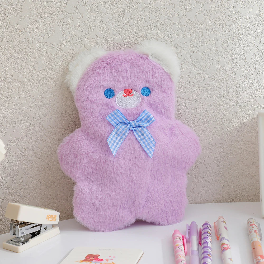 Plush Pastel Bear Pencil Case