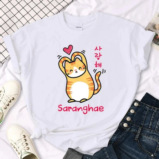 "Saranghae" Cat T-Shirt