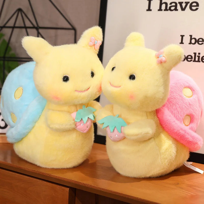 Kawaii Strawberry Snail Plushies