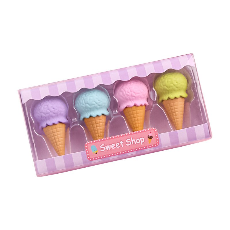 Yummy Ice Cream Erasers Set
