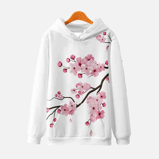 Cherry Blossom Print Hoodie