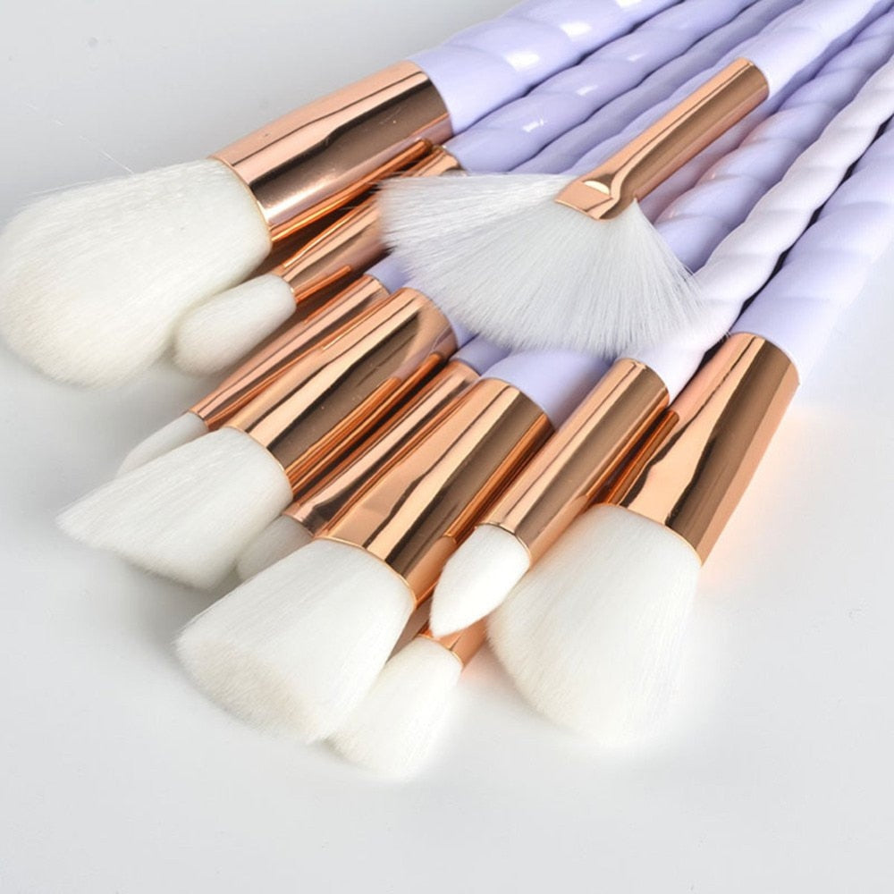 10 Stück Einhorn-Make-up-Pinsel