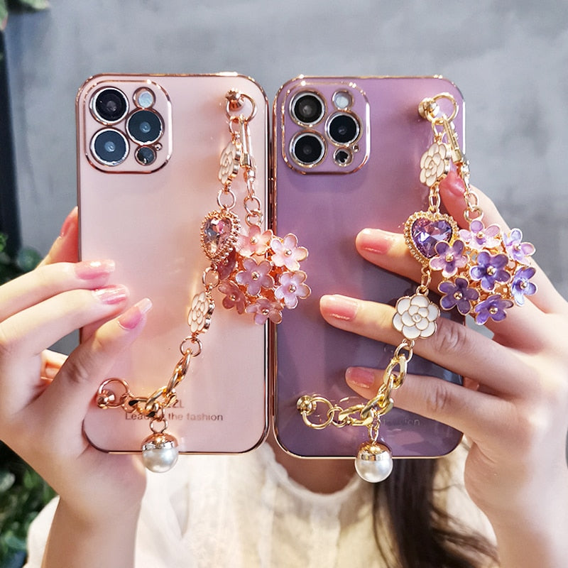 Gem and Flower Pendant Phone Case Gem and Flower Pendant Phone Case