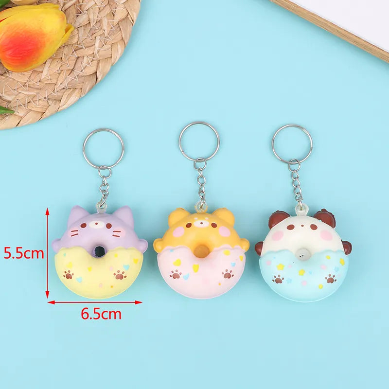 Donut Pets Squishy Keychains