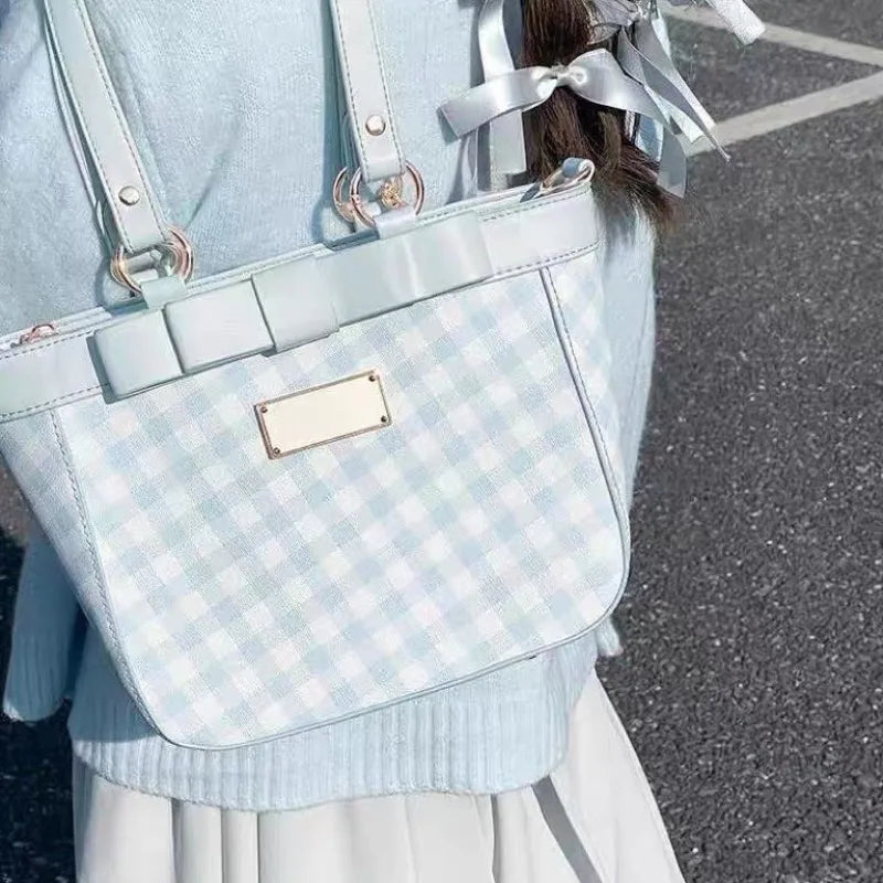 Pastel Gingham Ita Tote Bag