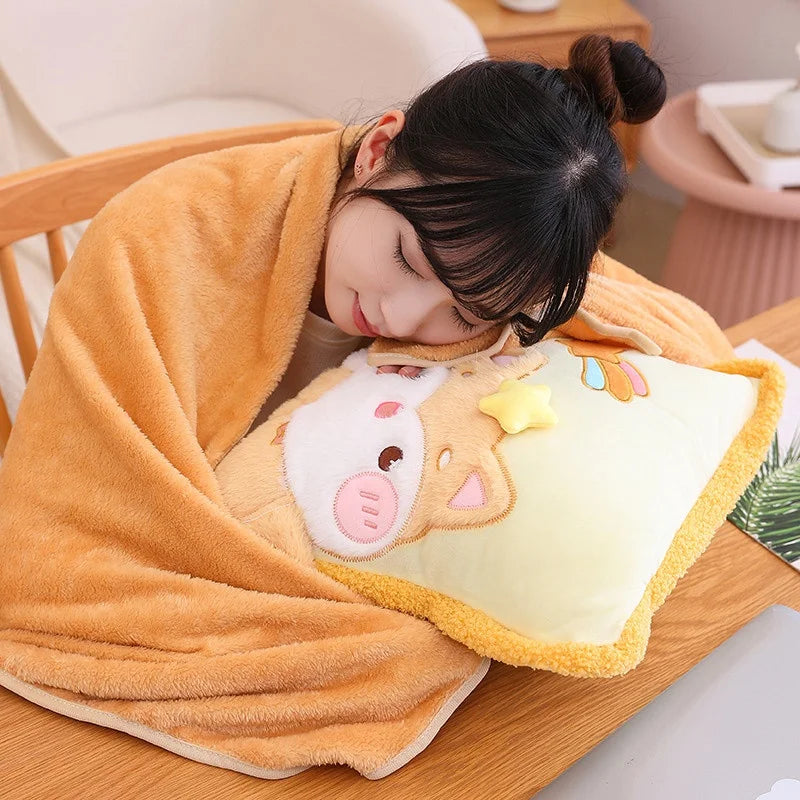 Kawaii-Kissen + Decke-Kombination