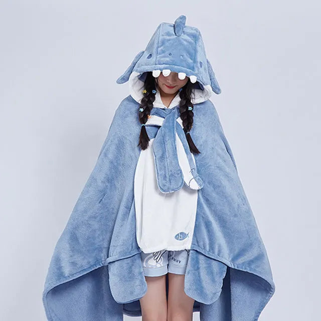 Hooded shark blanket hot sale