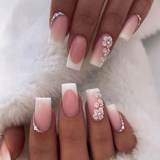 Cherry Blossom French Press On Nails