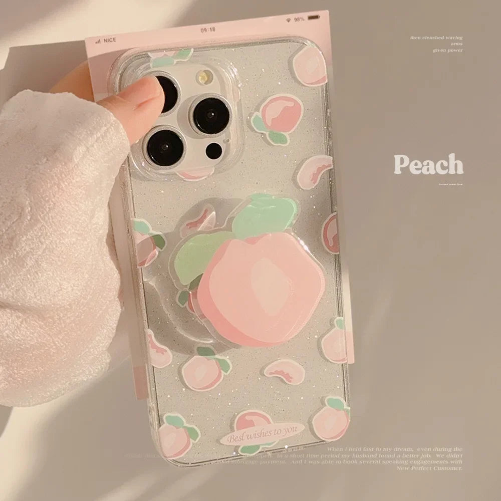 Peachy Glitter iPhone Case