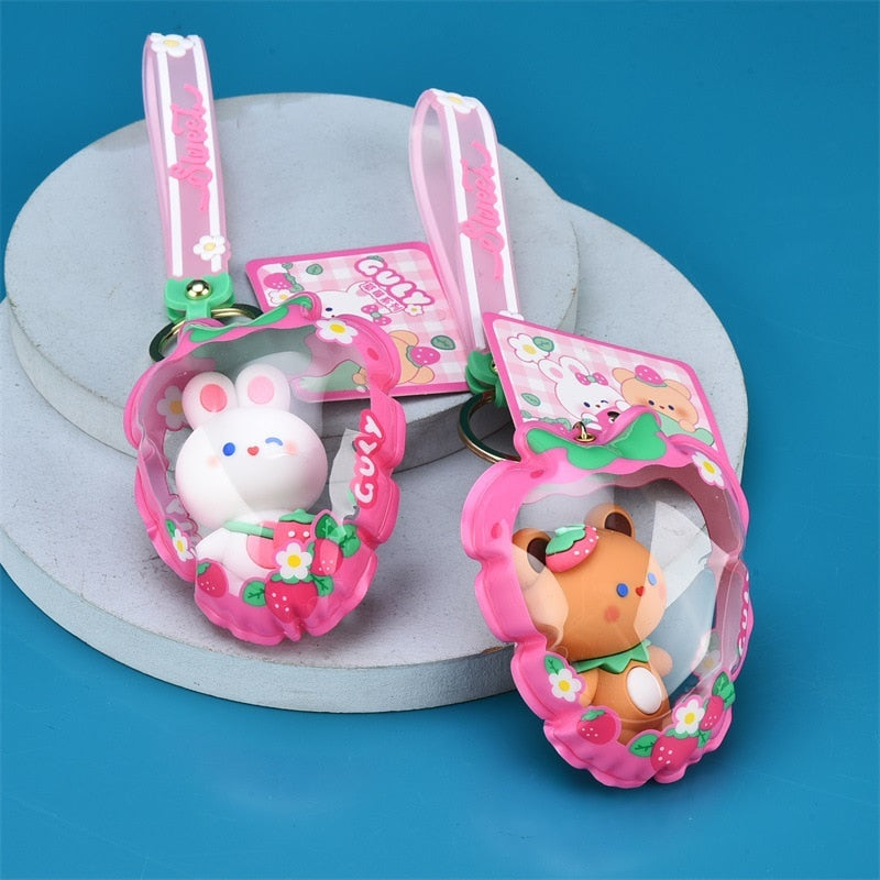 Erdbeerpuppe Schlüsselanhänger