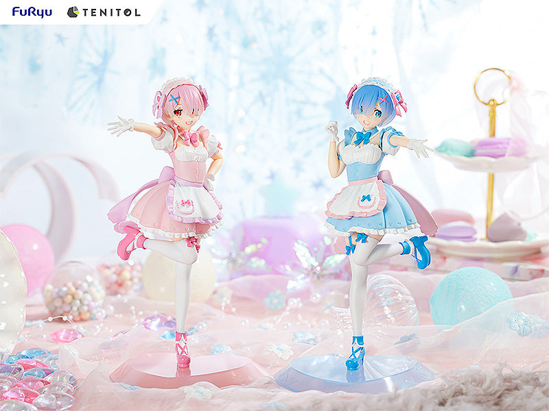 TENITOL Re:Zero Yumekawa Maid Rem & Ram: Set With Bonus Figure