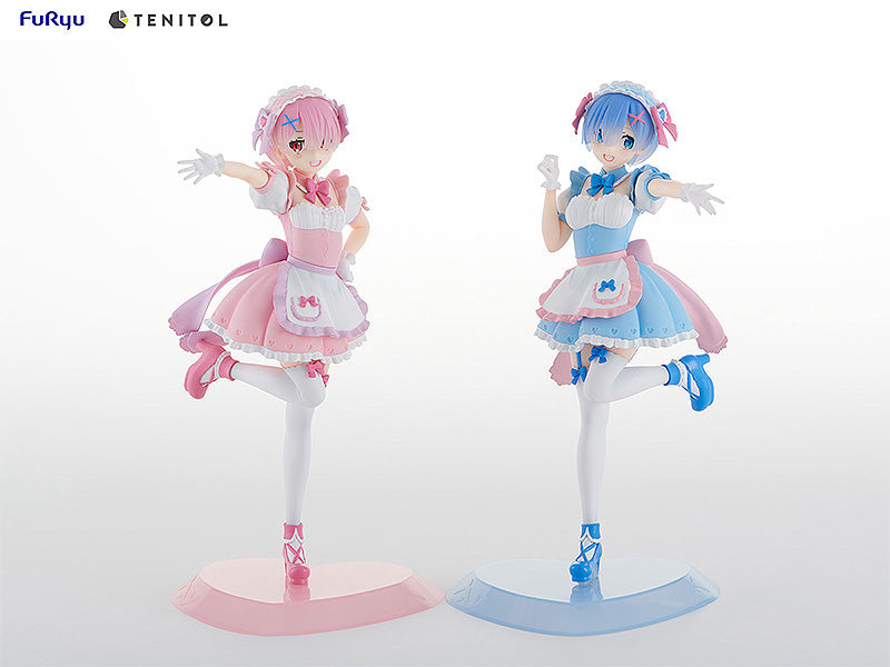 TENITOL Re:Zero Yumekawa Maid Rem & Ram: Set With Bonus Figure