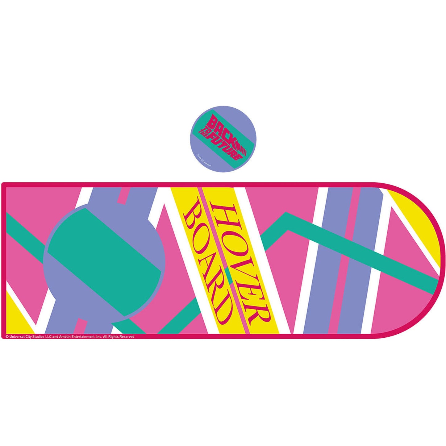 Zurück in die Zukunft Teil II XL-Hoverboard-Schreibtischunterlage und Untersetzer-Set