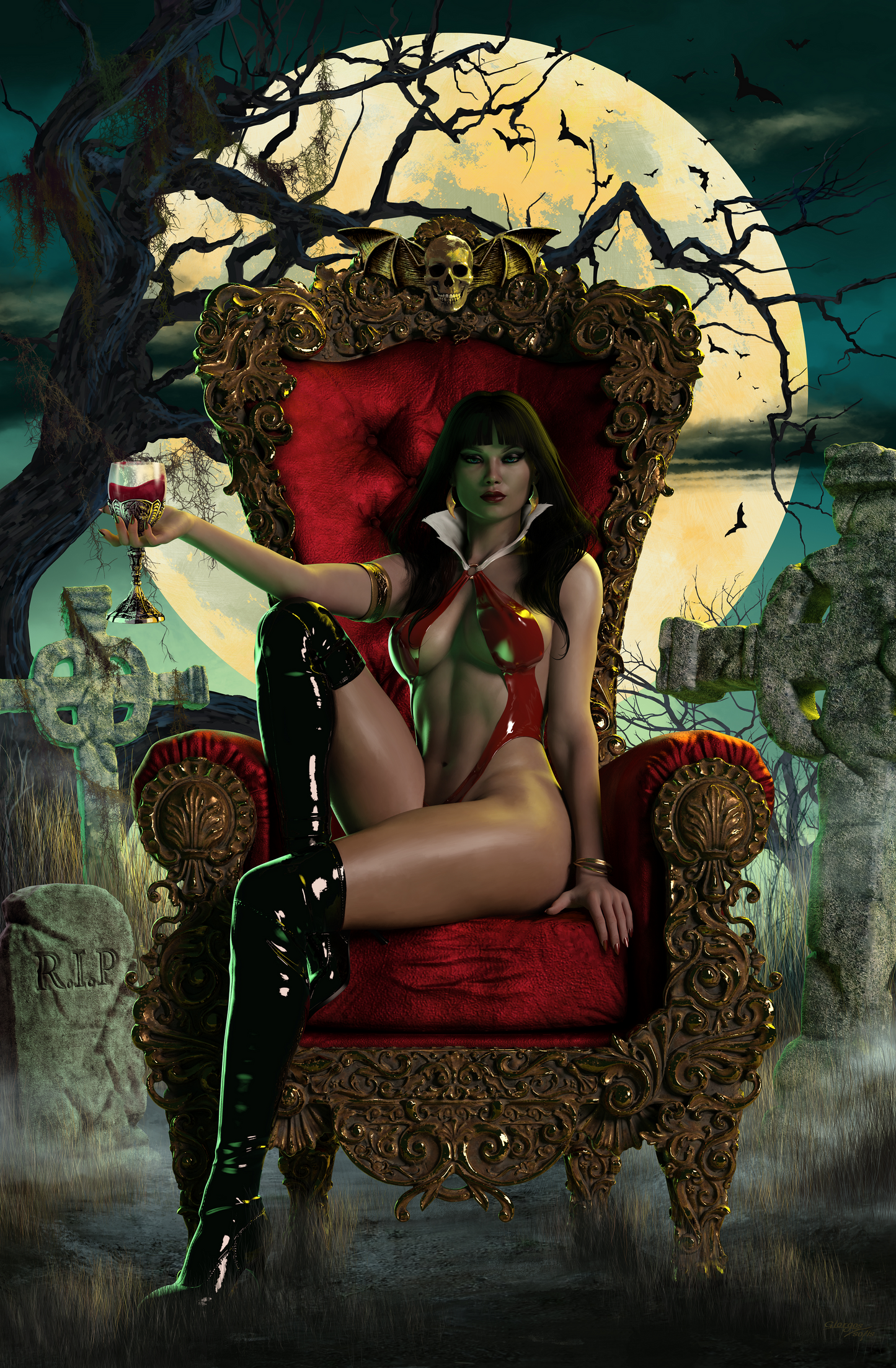 Vampirella #25 Giorgos Tsolis Virgin Variant (11/10/2021) Dynamite